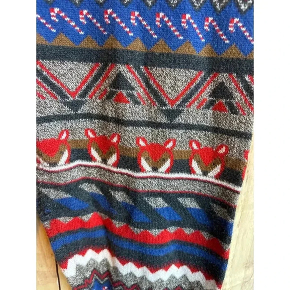 AE Ahh-mazingly Soft Aztec Fox CandyCane Lounge Pajama Pants Women's Size M - Picture 3 of 8